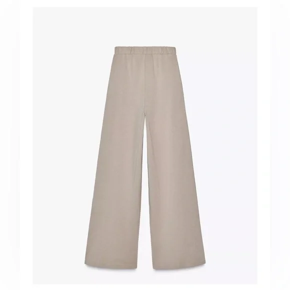 Zara WASHED EFFECT INTERLOCK PANTS - Picture 4 of 4